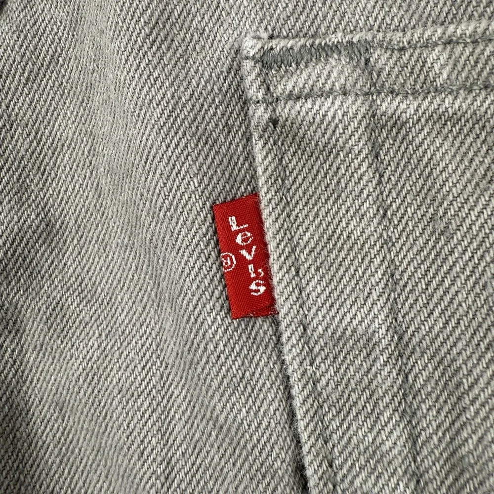 Vintage Levis Jeans Mens 38x30 Gray 501 Straight‎ Leg Button Fly Made In USA
